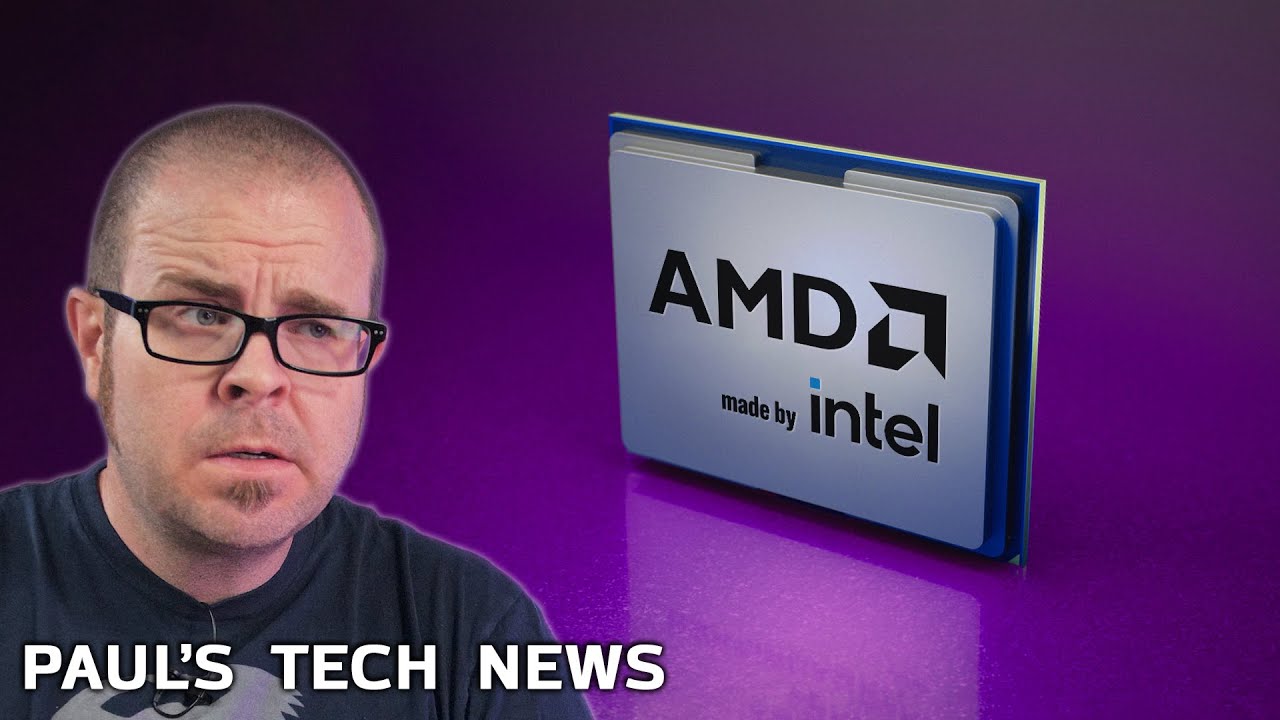 YouTube post by @paulshardware for USA TODAY. Caption reads: Intel Inside AMD - Tech News Oct 5.