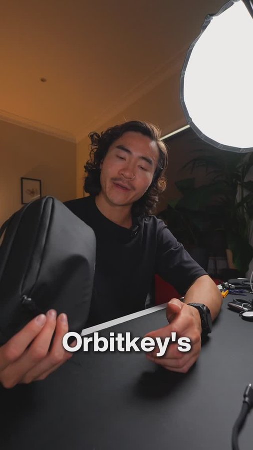 Instagram post by @_aaronyong for Orbitkey. Caption reads: Tag your mates for your chance to win....