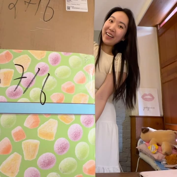 Instagram post by @helainezhao_ for Quizlet. Caption reads: thank you so much @smarties @quizlet @fruitriot....