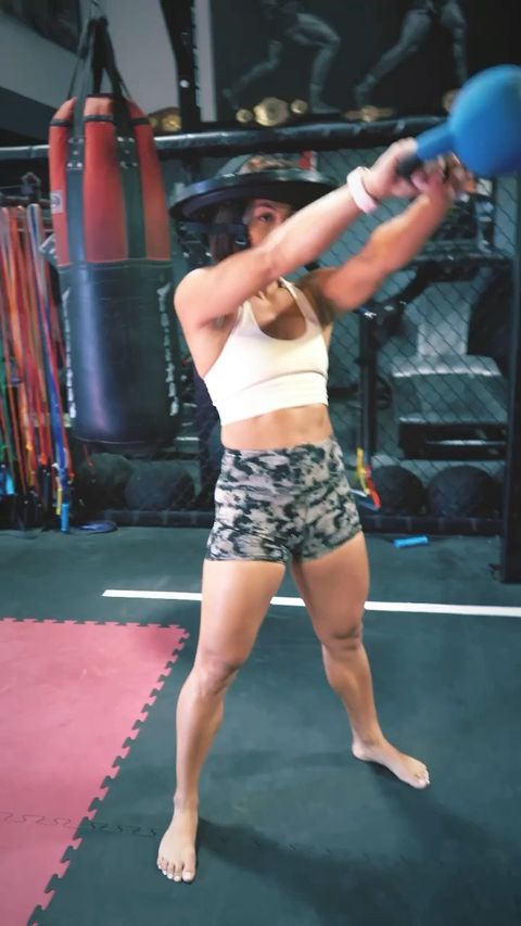 Instagram post by @themuaythaiprincess for Iron Neck. Caption reads: [...] little. Giving you another dose of....