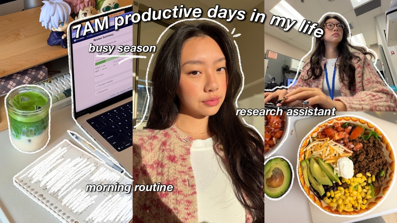 YouTube post by @BreannaQuan for Grovemade. Caption reads: slice of life  📓  7AM productive days in my life....