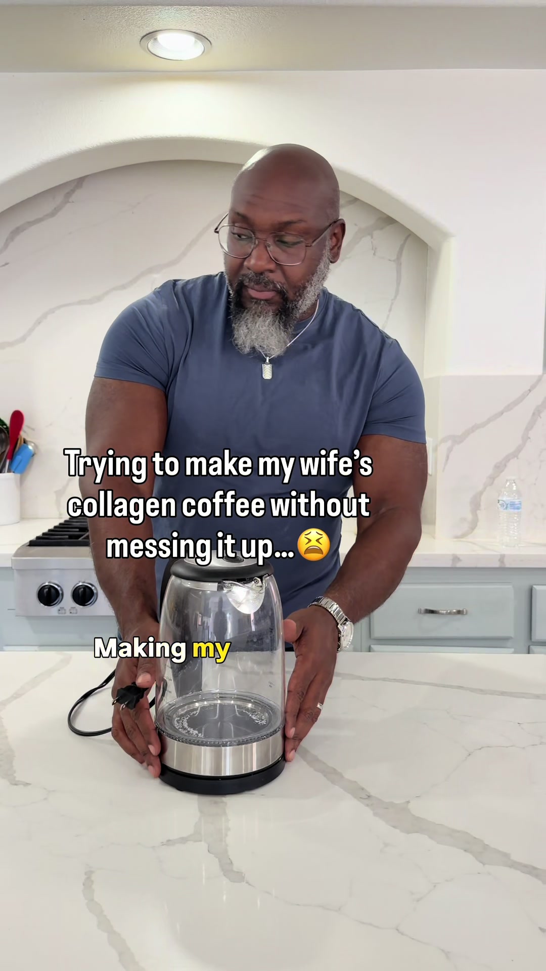 TikTok post by @gqgemini for Everyday Dose. Caption reads: [...] coffee for my beautiful wife with @Everyday....