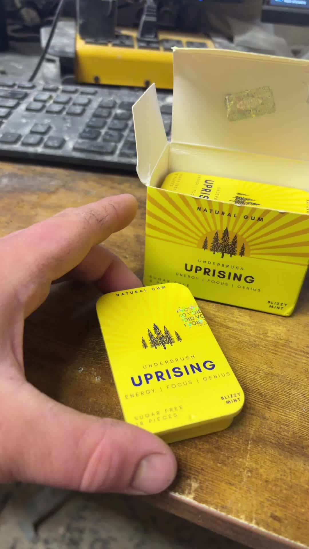 TikTok post by @thedentsideguy for Nathan & Sons. Caption reads: @Nathan & Sons #natralgum #energygum [...].
