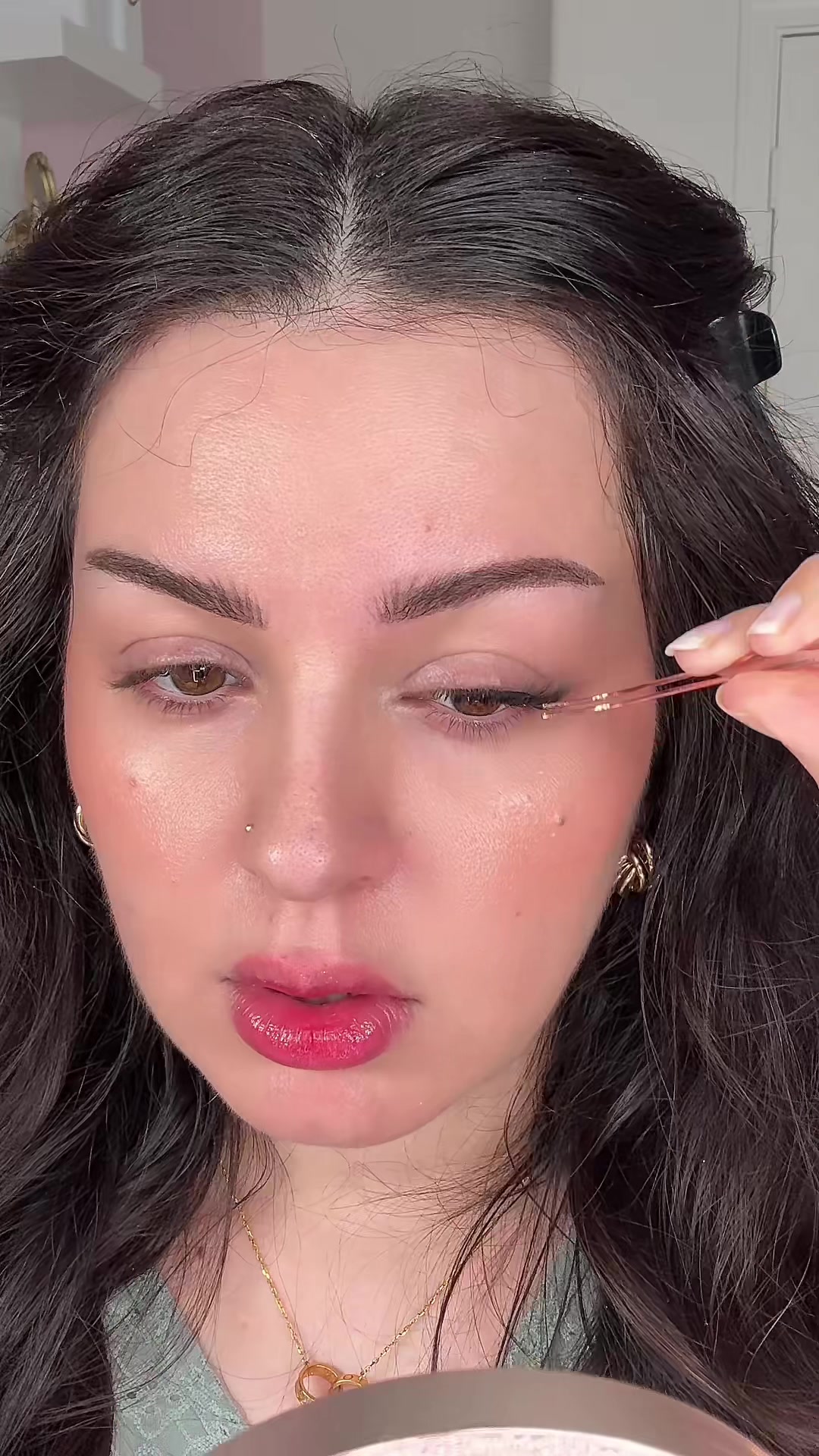 TikTok post by @maryam.alnasiri for Lilly Lashes. Caption reads: Megan 3S faux mink from @Lilly Lashes  . . .....