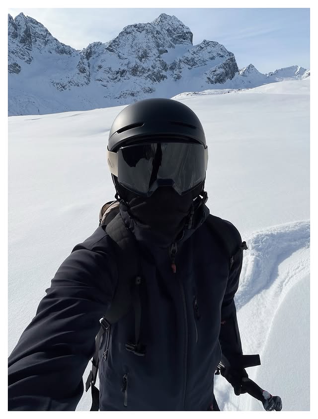 Instagram post by @christiansieber for Loro Piana. Caption reads: Vertical Horizon @loropiana....