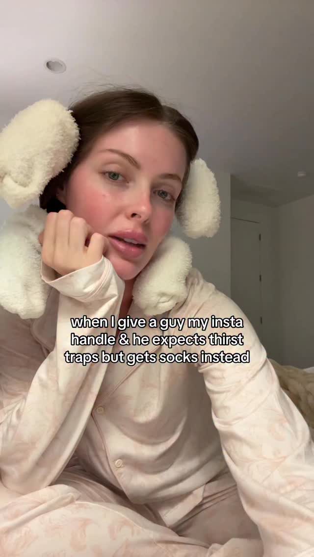 Instagram post by @gracemweston for Tommy John. Caption reads: Bet you didn’t expect that, huh?😂 

#sockcurls....