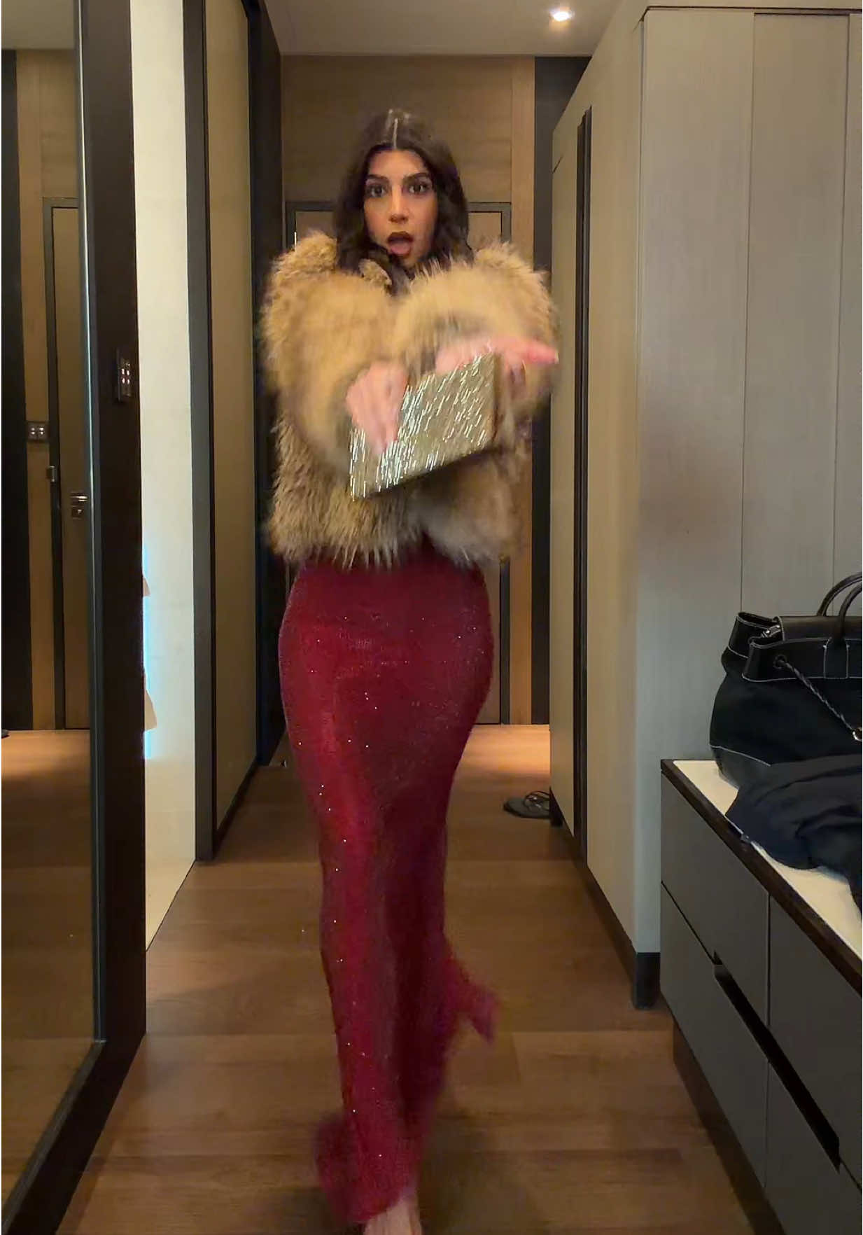 TikTok post by @mananamariee for Meshki. Caption reads: @Meshki makin me feel groovyyyyyy #meshki #dressup....