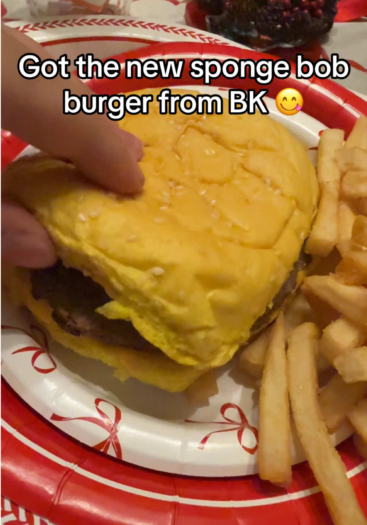 TikTok post by @that_guy_eddy_ for Burger King. Caption reads: [...] #foryoupage #christmas #burgerking....