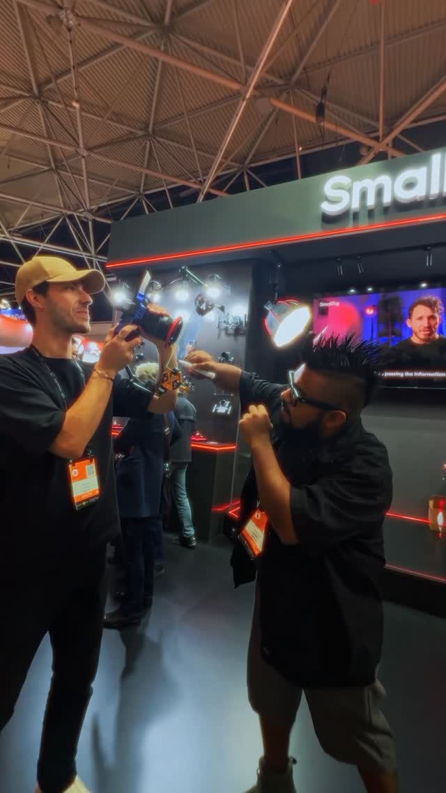 Instagram post by @thelightboss_ for SmallRig. Caption reads: 🎥 IBC — Look Who Stopped By!
every visit made....