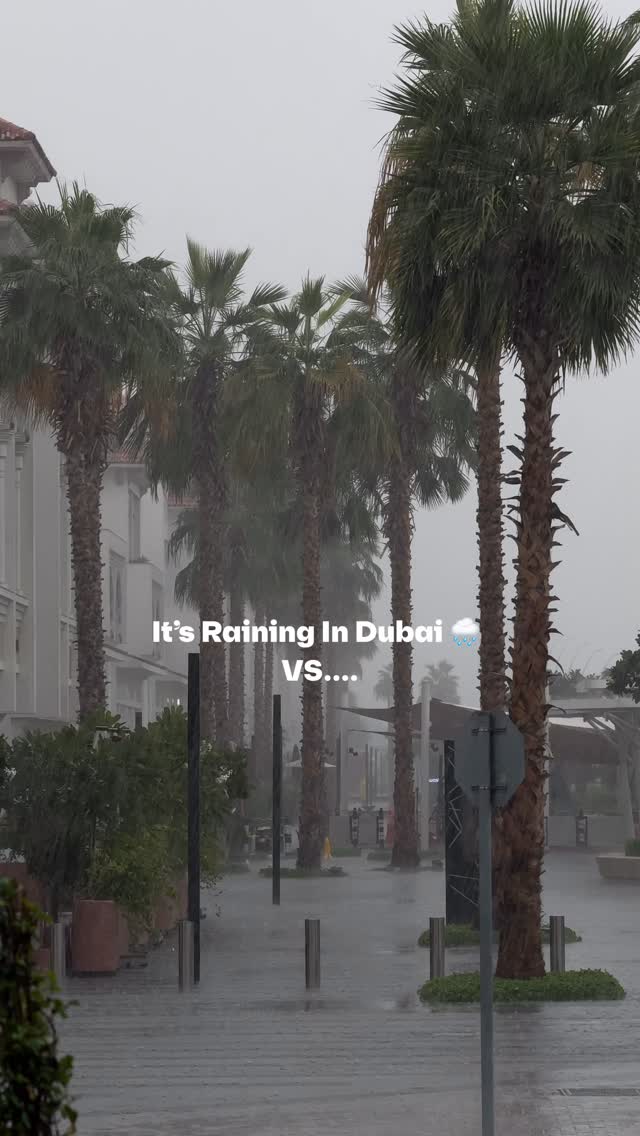 Instagram post by @cuptaleswithsafia for Visit Dubai. Caption reads: Dubai Today 🇦🇪 18/12/25 ⛈️ Love the 18 degrees....
