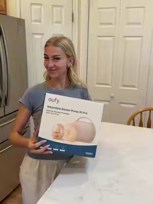 TikTok post by @therealslim.sadie_ for Eufyhome. Caption reads: #ad Finding the right pump made such a difference....