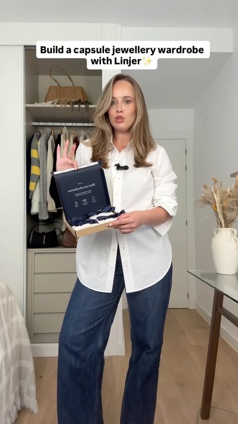 Instagram post by @officiallylyd for Linjer Jewelry. Caption reads: AD You ONLY need 3 sustainable pieces✨ use code....