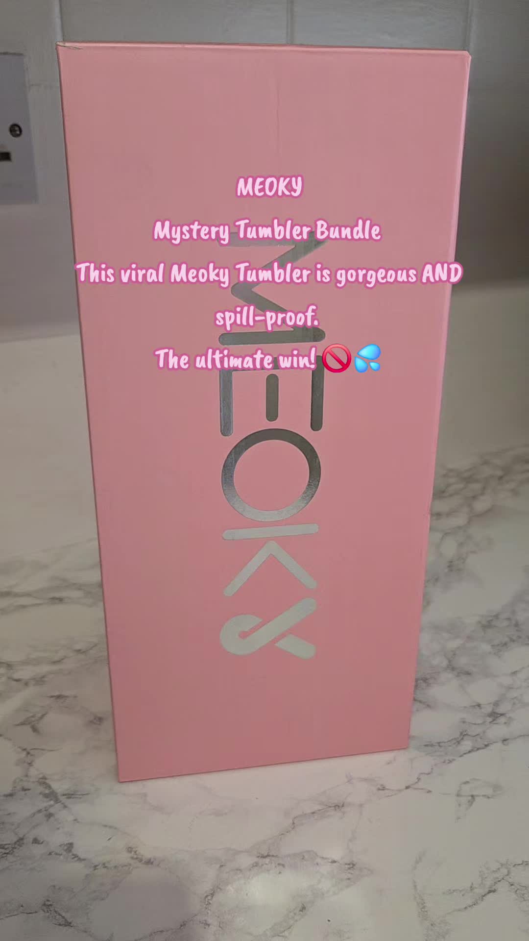 TikTok post by @misskh302 for Meoky Cup. Caption reads: This viral Meoky Tumbler is gorgeous AND....