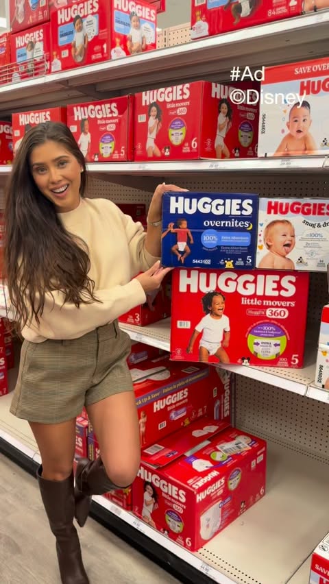Instagram post by @itsaprilmarie for Huggies. Caption reads: [...] UP ALERT! From 9/20-9/27, spend $80 on....