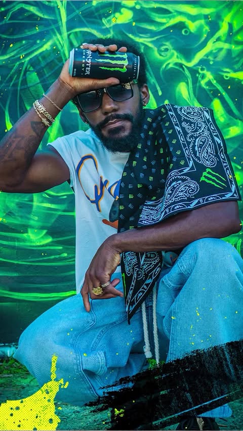 Instagram post by @hieroveiga for Secret Walls. Caption reads: @hieroveiga + Monster Energy + Secret Walls =....