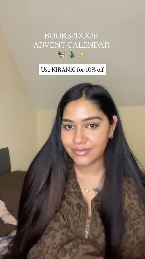 Instagram post by @kirangajjarx for Books2Door. Caption reads: [...] to Christmas the cosy way 📚✨ 

Our....