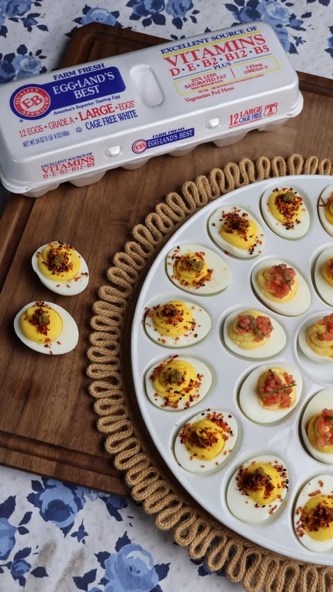 Instagram post by @dvdnguyen for Eggland's Best. Caption reads: [...] as a summer appetizer I used @egglandsbest....