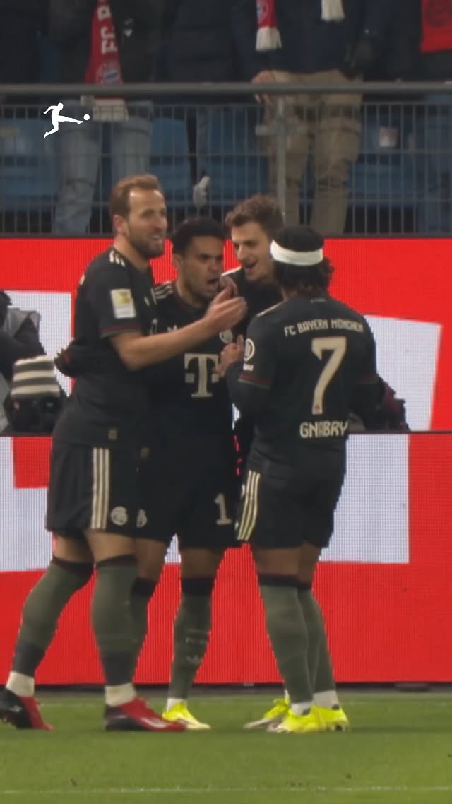 Instagram post by @bundesliga for Amazon Web Services. Caption reads: [...] | #BMFDeepDive | @M.Olise |....