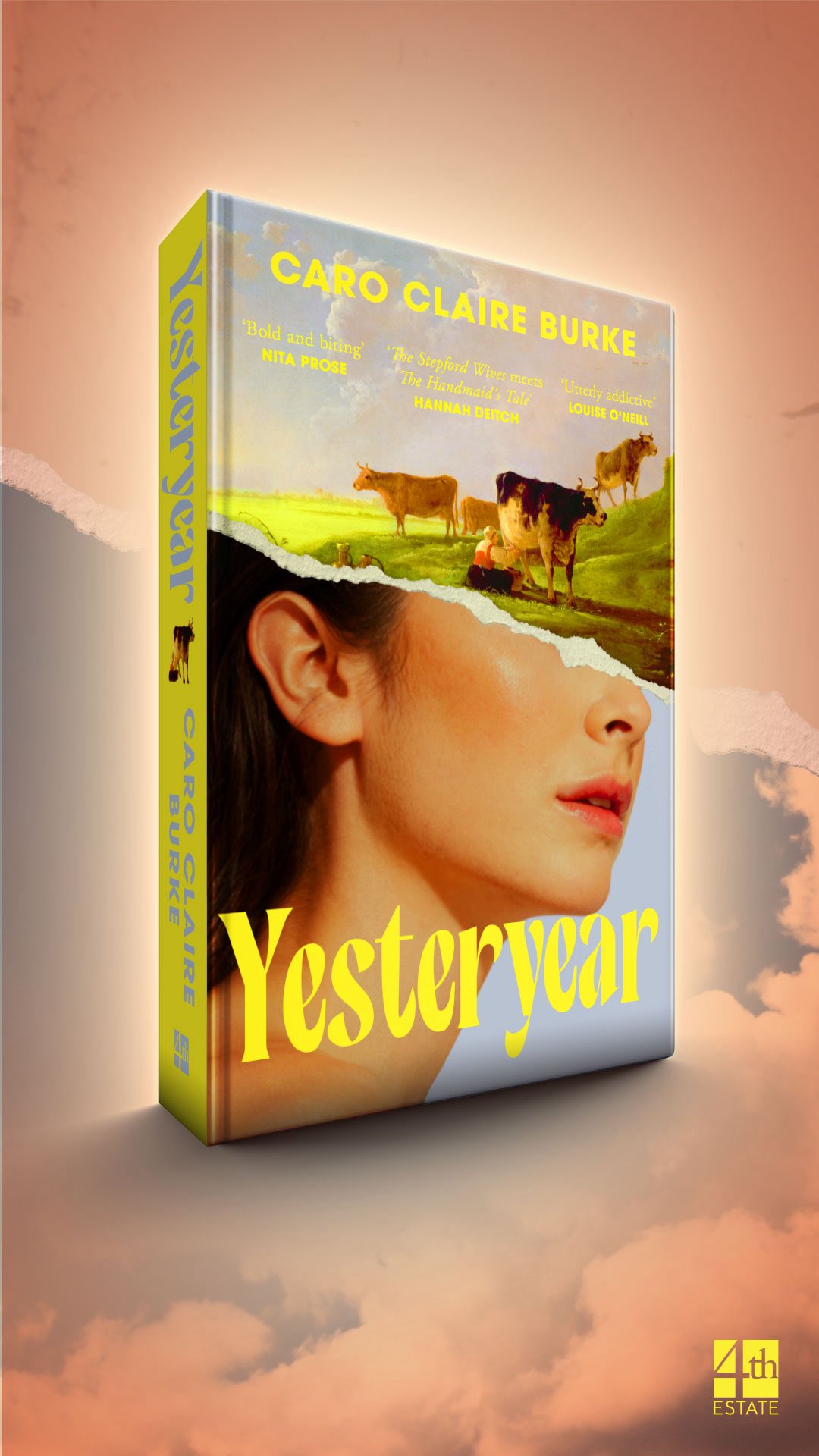 Instagram post by @caroclaireburke for HarperCollinsUK. Caption reads: My name is Natalie Heller Mills, and I was perfect....