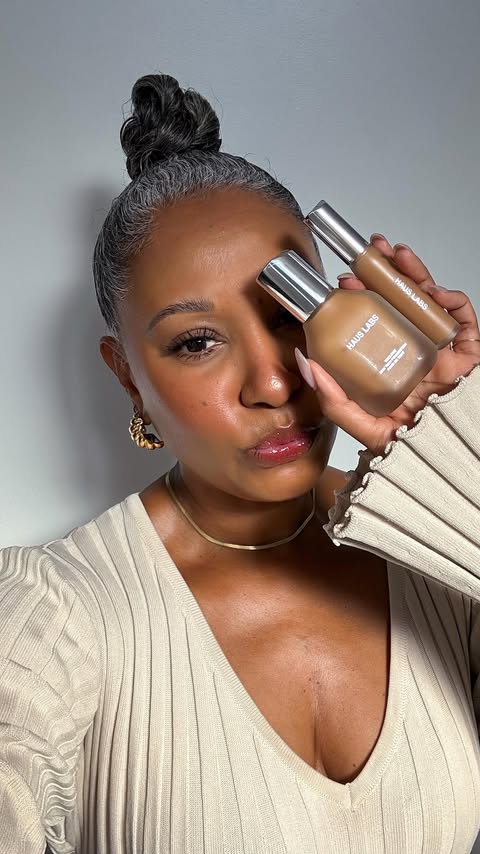 Instagram post by @thetennillelife_ for Haus Labs. Caption reads: #HausLabsPartner The @hauslabs foundation is Over....