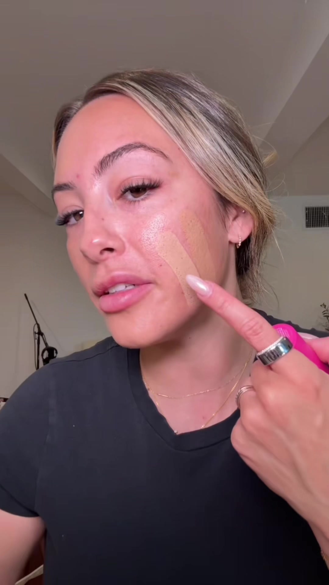 TikTok post by @itsmekelsc for Doll 10 Beauty. Caption reads: [...] stick with 90% skincare from @Doll 10....