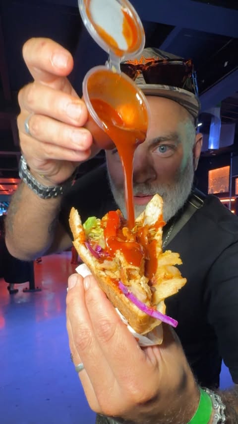 Instagram post by @ollie_eats for German Doner Kebab. Caption reads: [...] @eatsides has teamed up with....