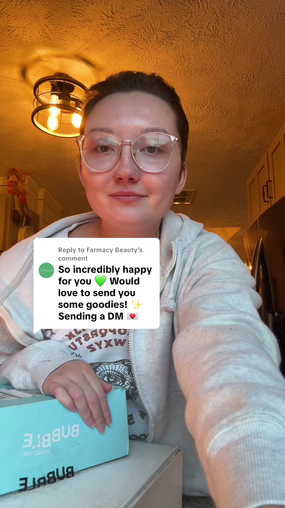 TikTok post by @lex.phi_ for OLEHENRIKSEN. Caption reads: Replying to @Farmacy Beauty part 1 :)  #pr #prhaul....