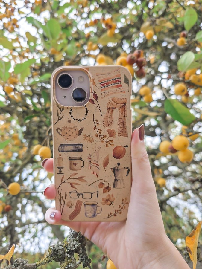 Instagram post by @jensons_and_rws_journey_ for Pela Case. Caption reads: Cosy Autumnal cases >>>🧦🧣👓☕️

Case: @pelacase....