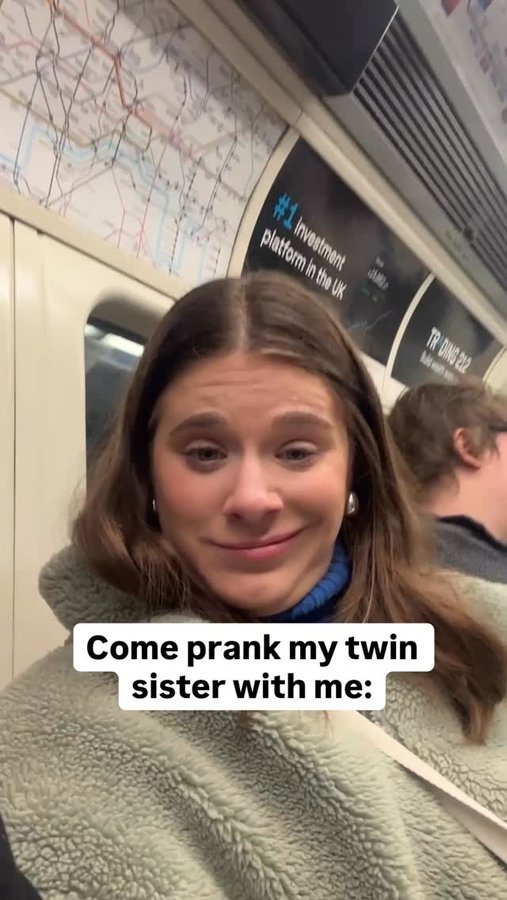 Instagram post by @thegilberttwins for Photoroom. Caption reads: If you saw my face on the Outernet wall in London....