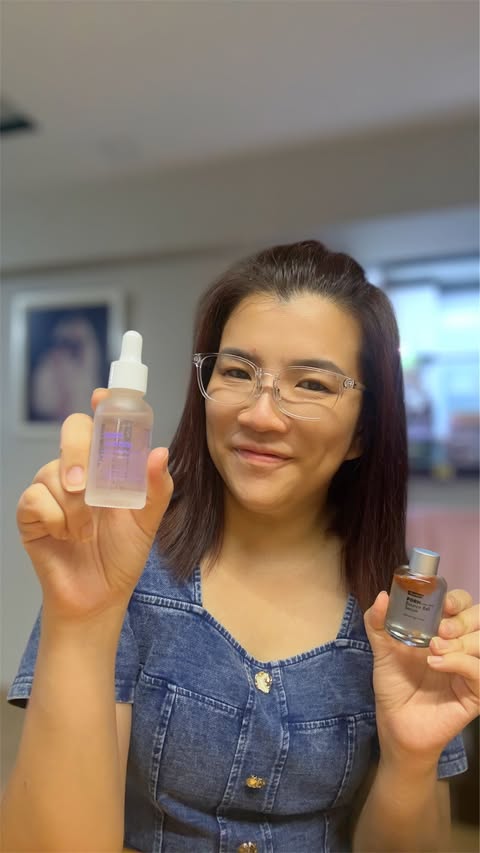 Instagram post by @mmmiinnn for FRANKLY. Caption reads: Introducing the Glow Serum Duo from....