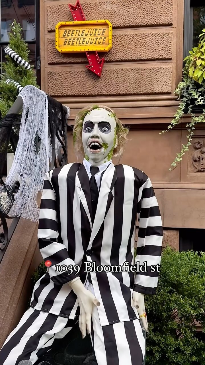 Instagram post by @girlfromjerseycity for Beetlejuice. Caption reads: Beetlejuice Beetlejuice 🪲🧃

#beetlejuice....