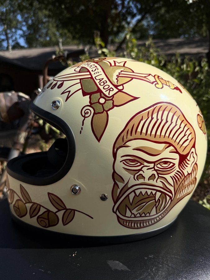 Instagram post by @partsandlabor for Biltwell. Caption reads: [...] one of my favorite motorcycle brands....