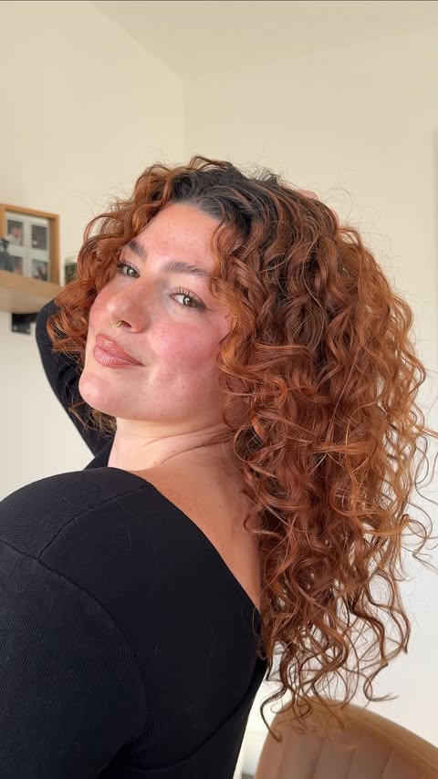 Instagram post by @brittminetti for Verb Products. Caption reads: showing up with hydrated curls AND the best white....