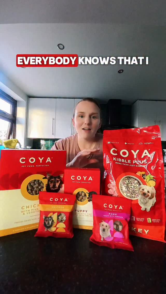 Instagram post by @dogtraineramyt for COYA Pet. Caption reads: [...] it delicious! ✨ I absolutely love using....