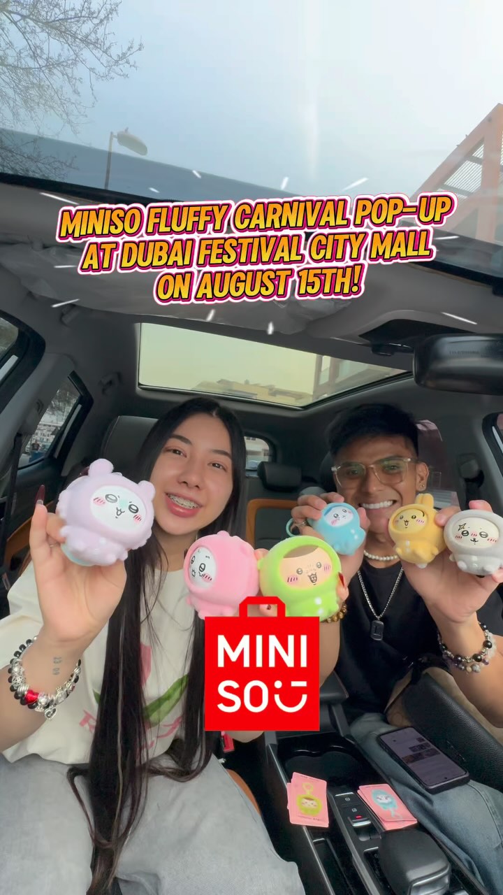 Instagram post by @daniel_bernardo22 for MINISO. Caption reads: IT’S SO CUTE!!! 🥹 SEE YOU ON AUGUST 15 AT MINISO....