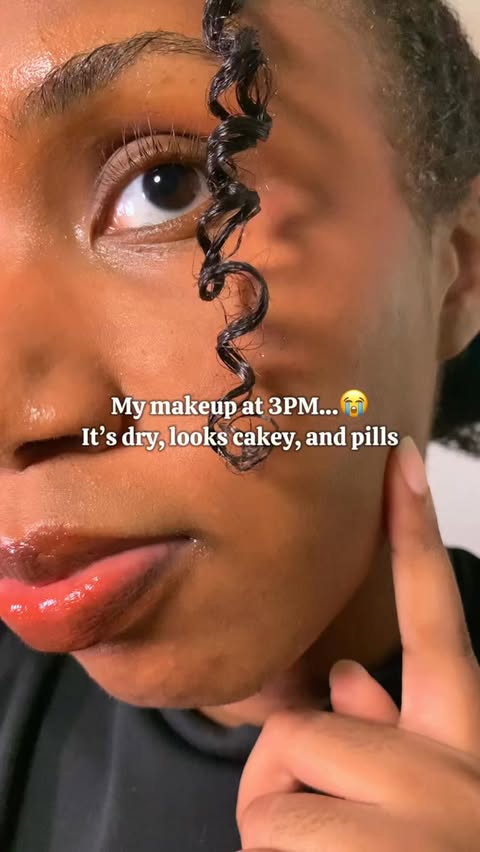 Instagram post by @dollfacemelo for Haruharu Wonder US. Caption reads: AD | dry, cakey, tired looking makeup isn’t the....