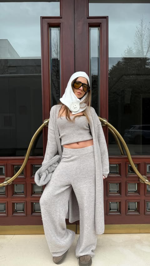 Instagram post by @anxhelina.kotorri for THE COMMENSE. Caption reads: Cold days call for cozy layers and a good outfit.....