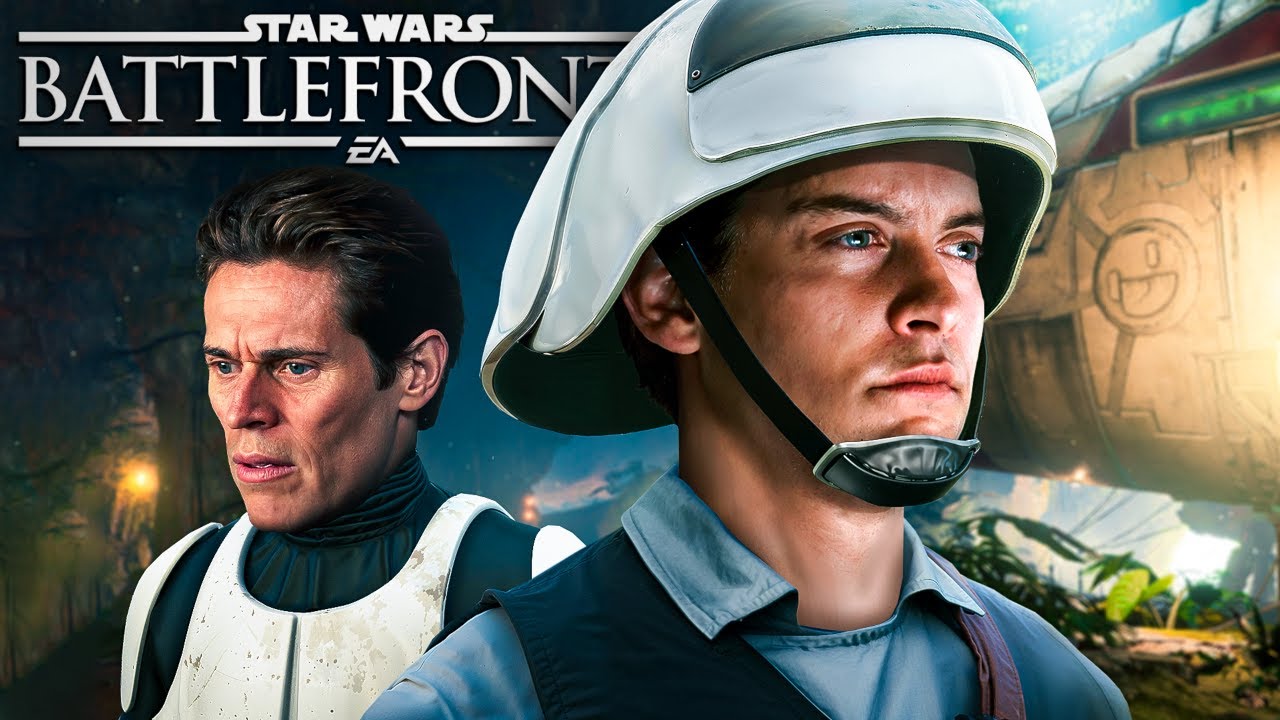 YouTube post by @SirDimetrious for SCUF Gaming. Caption reads: I started playing Battlefront 2 and now I can't....