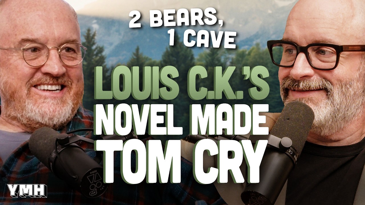 YouTube post by @YMHStudios for Factor_. Caption reads: Louis C.K. on Writing His First Novel and....