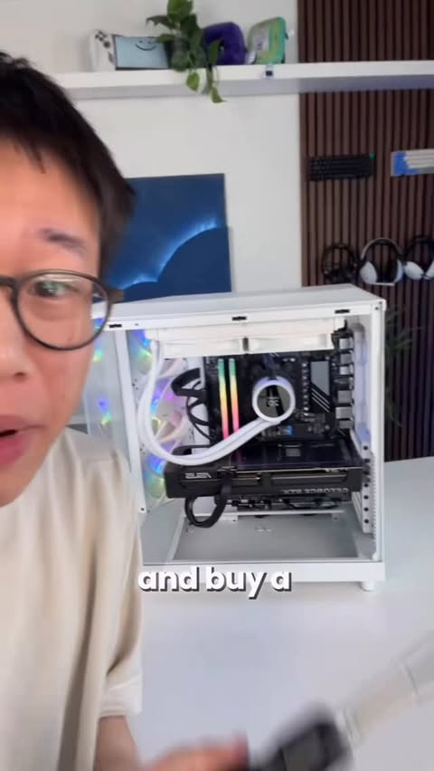 Instagram post by @tonytechbytes for NZXT. Caption reads: Gaming on and benchmarking the @nzxt Player Two....