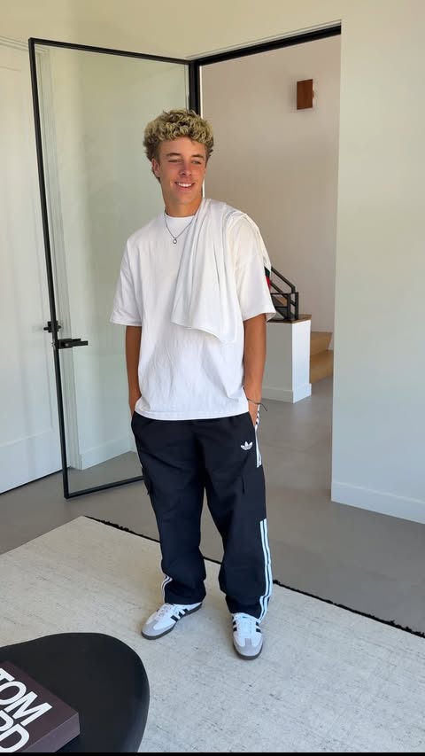 Instagram post by @kailee_wright for adidas. Caption reads: I asked Hudson to try on his @adidas haul and the....