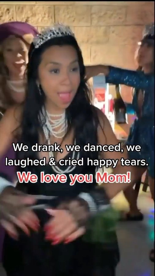 Instagram post by @nurse.georgie for Good Morning America. Caption reads: My mom never went to prom so we gave her one🕺🏽👑....