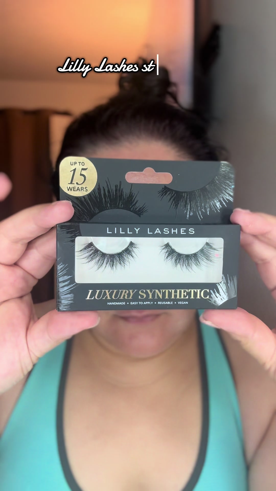 TikTok post by @lucyylovesmakeup for Lilly Lashes. Caption reads: These gorgeous @Lilly Lashes are in the style CA$H....