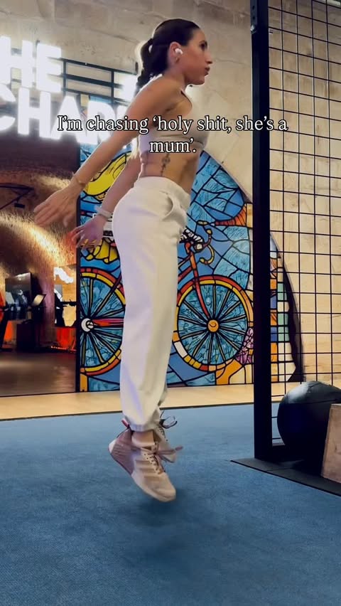 Instagram post by @claireagiusordway for Oysho. Caption reads: Because being a mum doesn’t mean shrinking....