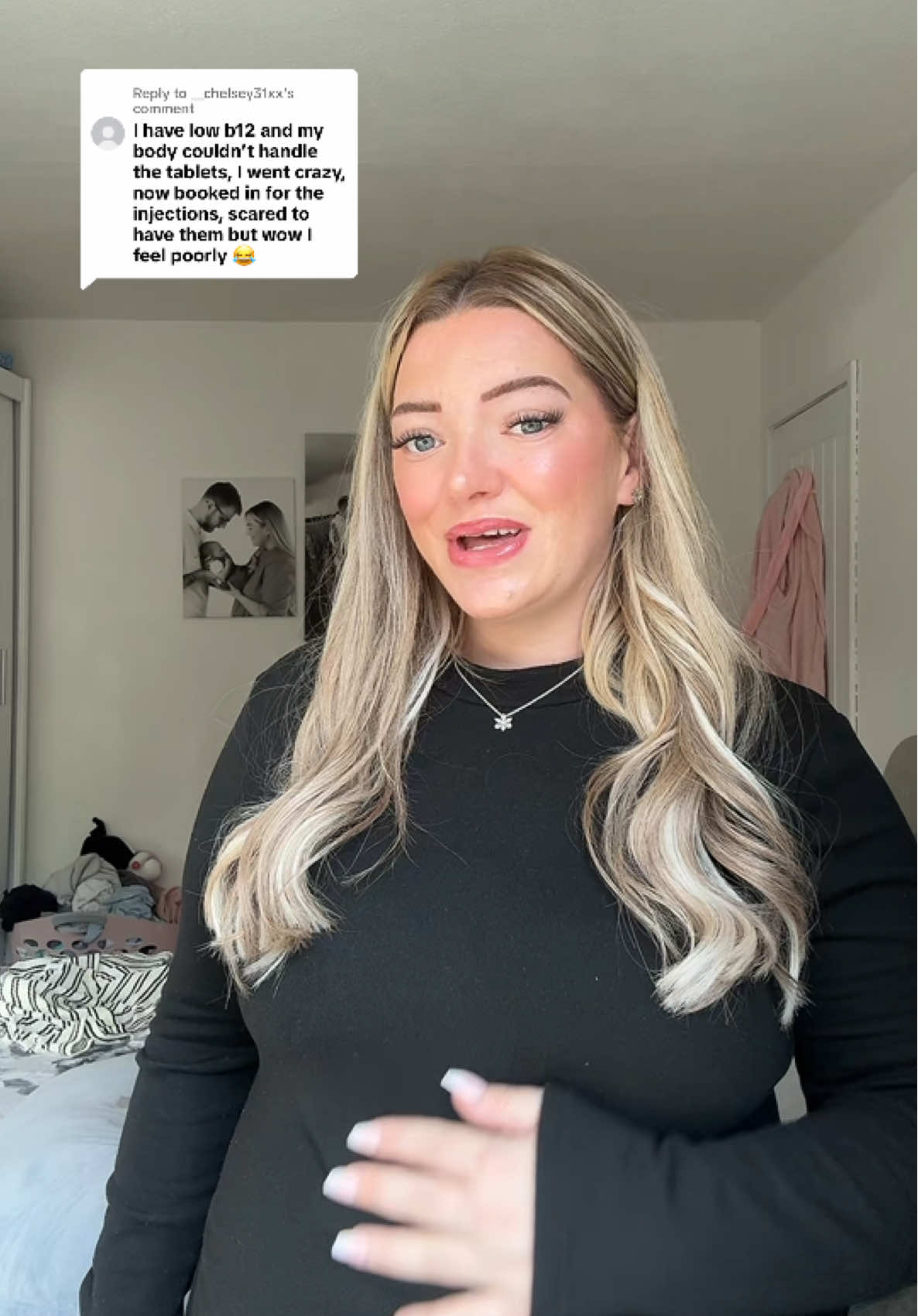 TikTok post by @lifewithljj for Vivo Life. Caption reads: [...] one takes a lot of energy! ✨#pregnancy....