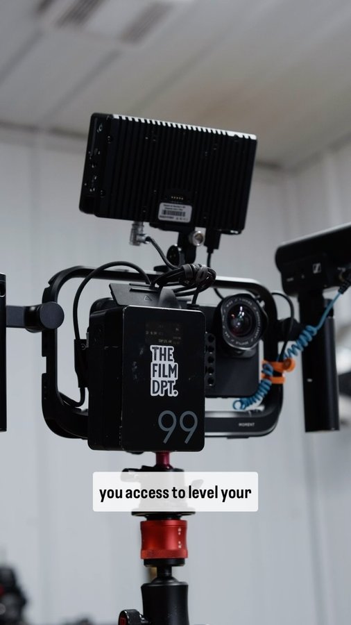 Instagram post by @cinedailies for Moment. Caption reads: [...] port ✅ Sd card slot or use an SSD ✅ #ad....