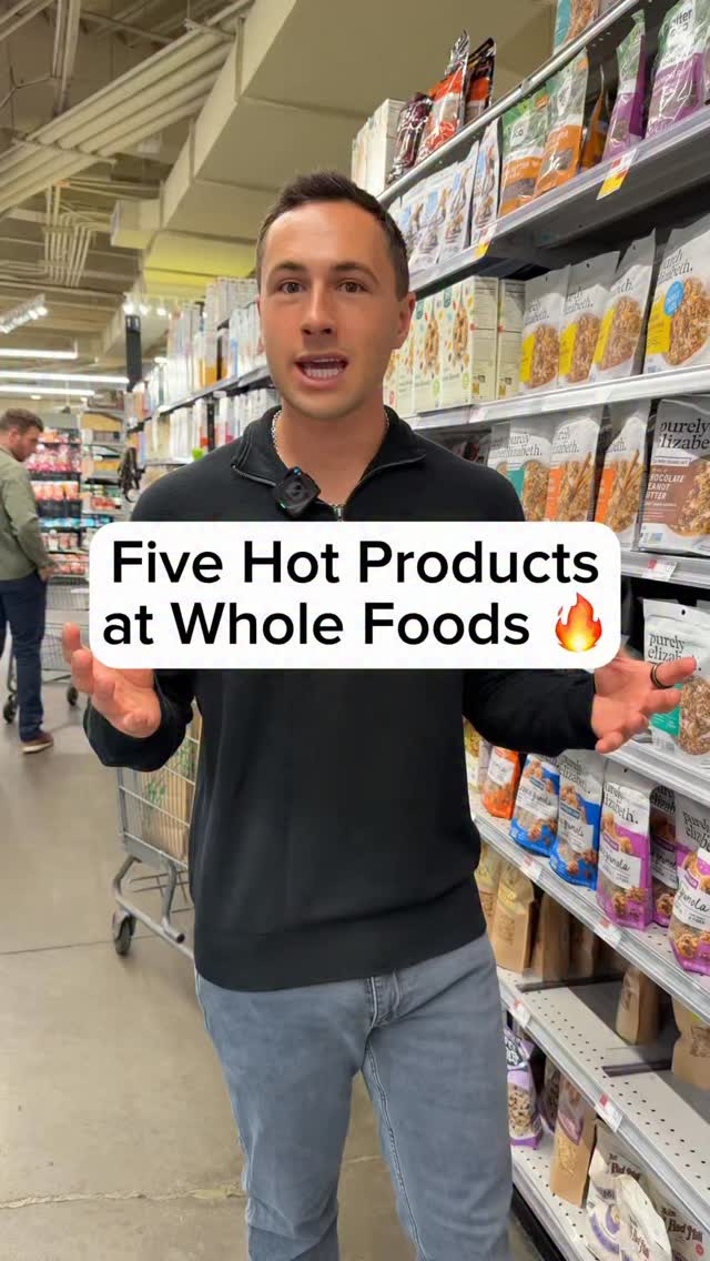 Instagram post by @healthwithhunter for Seven Sundays. Caption reads: Five Hot Products at @wholefoods 🔥

1-....