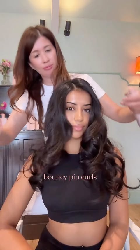 Instagram post by @alishhaaa__ for MONDAY Haircare. Caption reads: AD Getting a bouncy blowdry with @mondayhaircare....