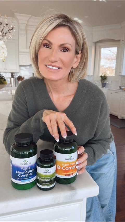 Instagram post by @oysterstopearls for Swanson Health. Caption reads: [...] are my stress less essentials from....