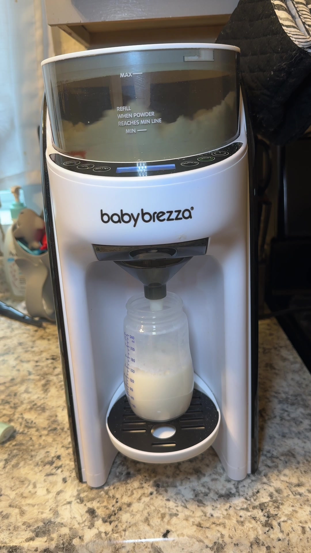 TikTok post by @sydsab16 for Baby Brezza. Caption reads: @Baby Brezza’s Formula Pro Advanced [...].